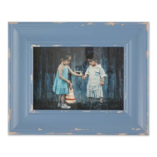 DII&#xAE; Antique Stonewash Blue Distressed 5&#x22; x 7&#x22; Farmhouse Picture Frame